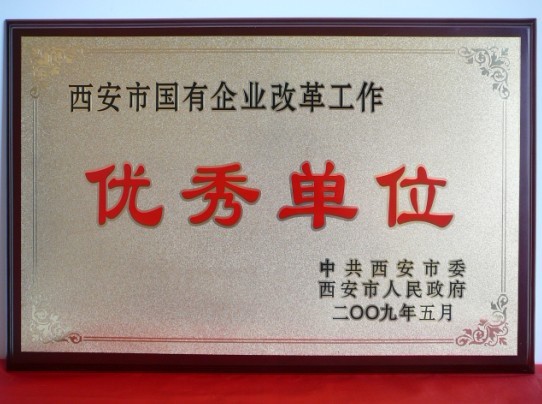 2009年5月，被西安市委、市政府評為西安市國企業(yè)改革工作優(yōu)秀單位